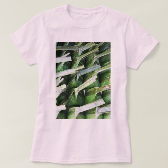 Camiseta Paquetes de hojas de plátano envueltos (Diseño del anverso)