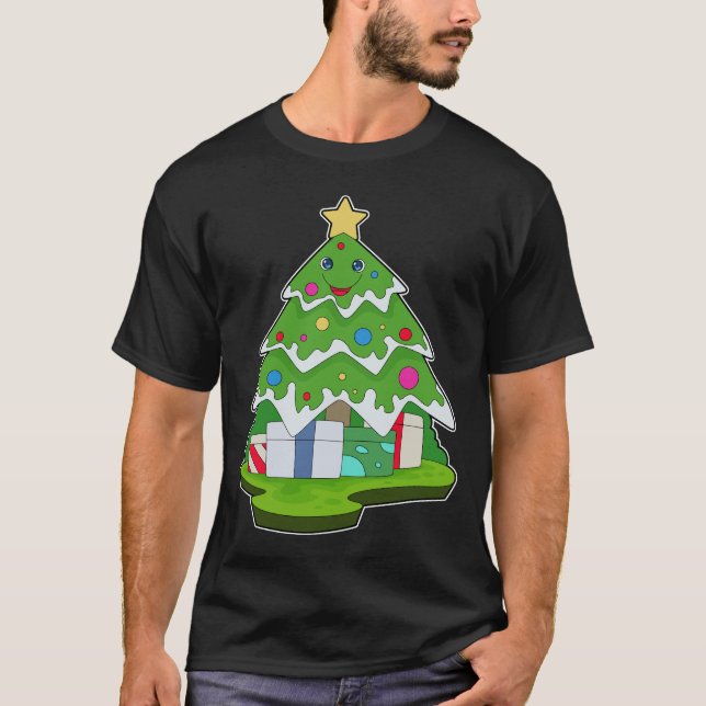 Camiseta Paquetes de Navidades de árbol de Navidad (Anverso)
