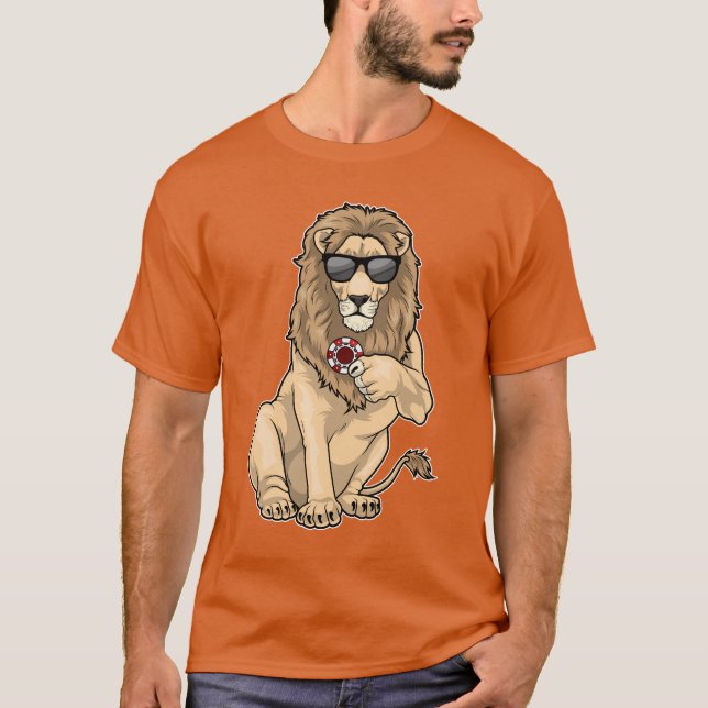 Camiseta Paquetes de póquer de león (Anverso)