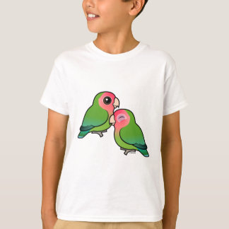 Camiseta Par Adorable de Peach-face Lovebird