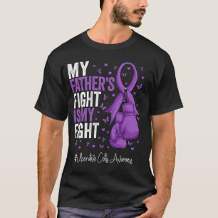 Camiseta Par Cinta Morada Padre Colitis Ulcerativa Concienc