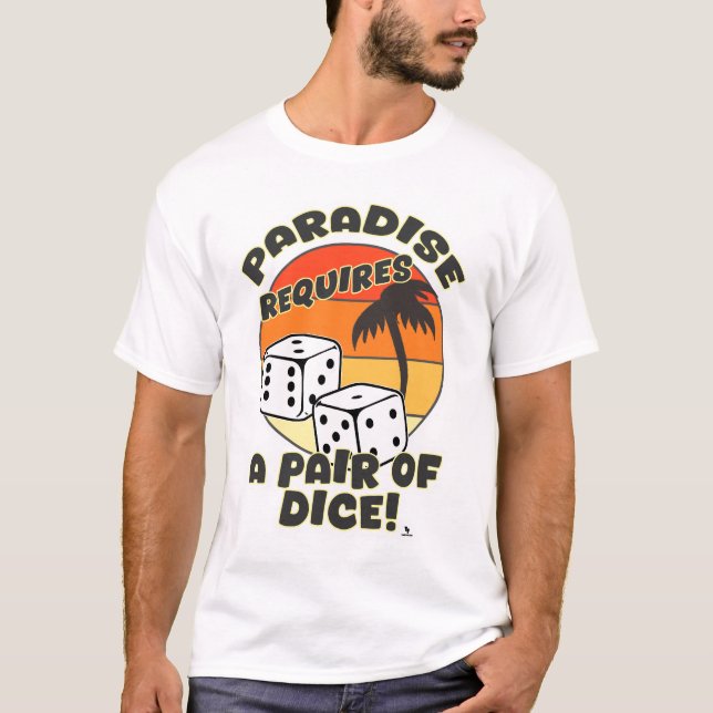 Camiseta Par De Dice Funny Boardgame Diseño Arte (Anverso)