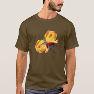 Camiseta Par de flores rosebudas amarillas
