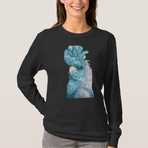 Camiseta Par de pintura de Cockatoo negro de color de agua 