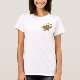 Camiseta Par de tacones dorados pixelados