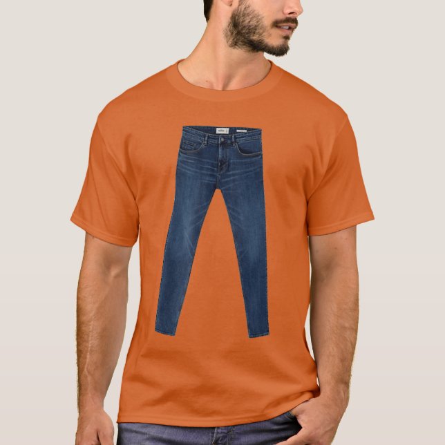 Camiseta Par de vaqueros azules Jeansee divertidos y extrav (Anverso)