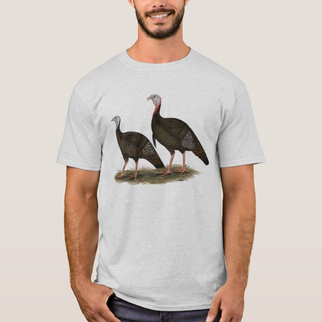 Camiseta Par salvaje del este de los pavos (Anverso)
