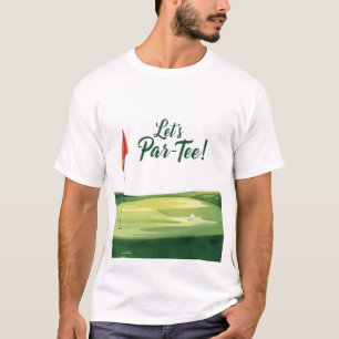 Camiseta Par-Tee de golf en el campo de golf