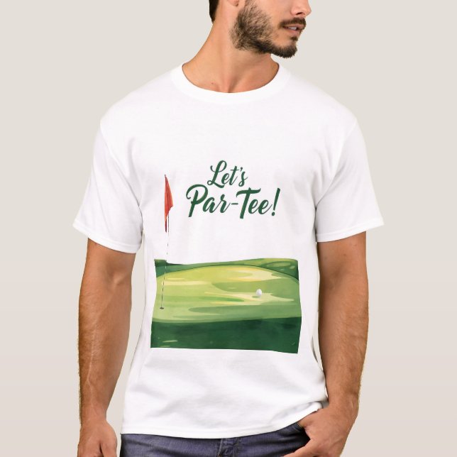Camiseta Par-Tee de golf en el campo de golf (Anverso)