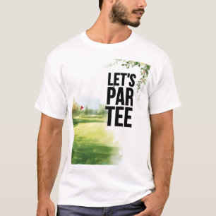 Camiseta Par-Tee de golf en el campo de golf