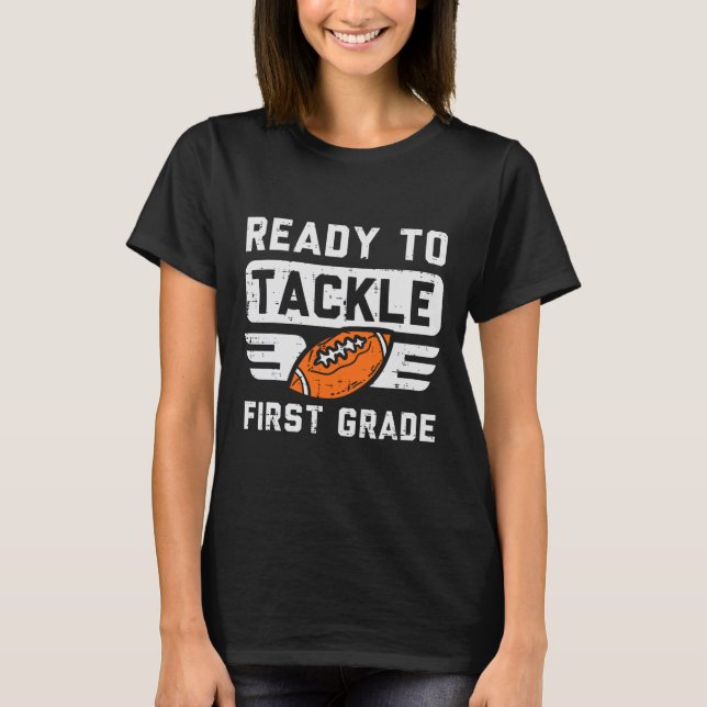Camiseta Para Abordar El Primer Grado De Fútbol Primer Día  (Anverso)