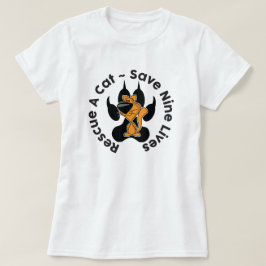 Camiseta para adopción de rescate de gato