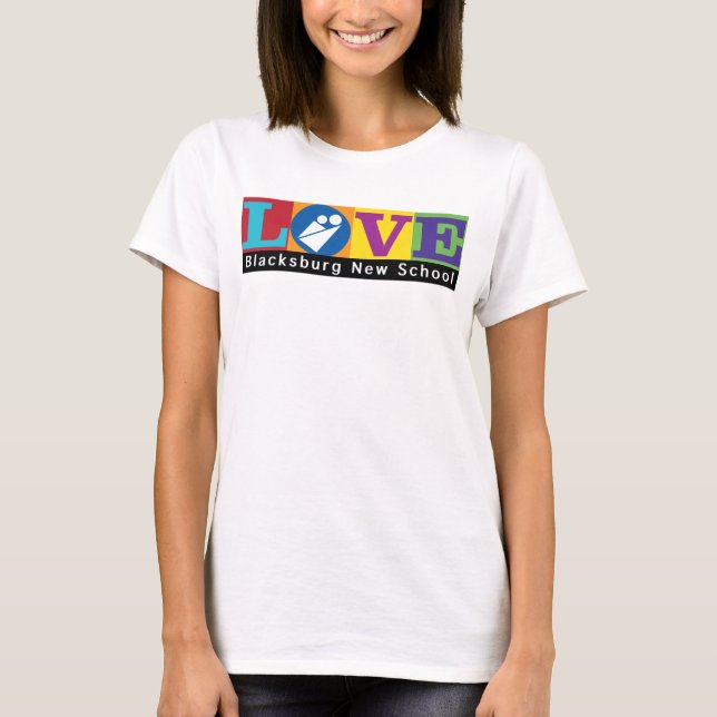 Camiseta para adultos de la nueva escuela de Black (Anverso)