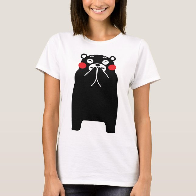 Camiseta para adultos femenina con Kumamon en la f (Anverso)