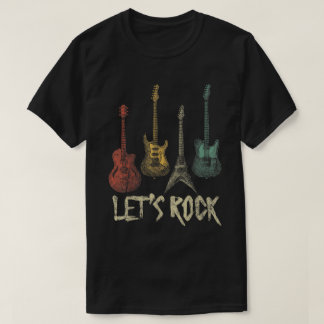 Camiseta para amante de la música de guitarra retr
