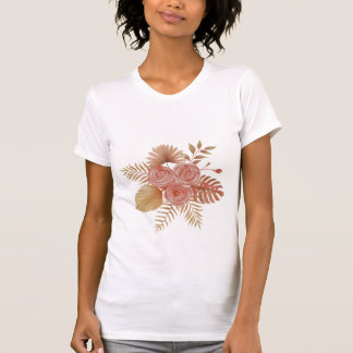 camiseta para amantes de flores boho