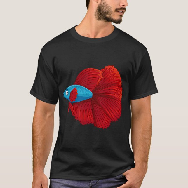 Camiseta para amantes de peces luchadores siameses (Anverso)