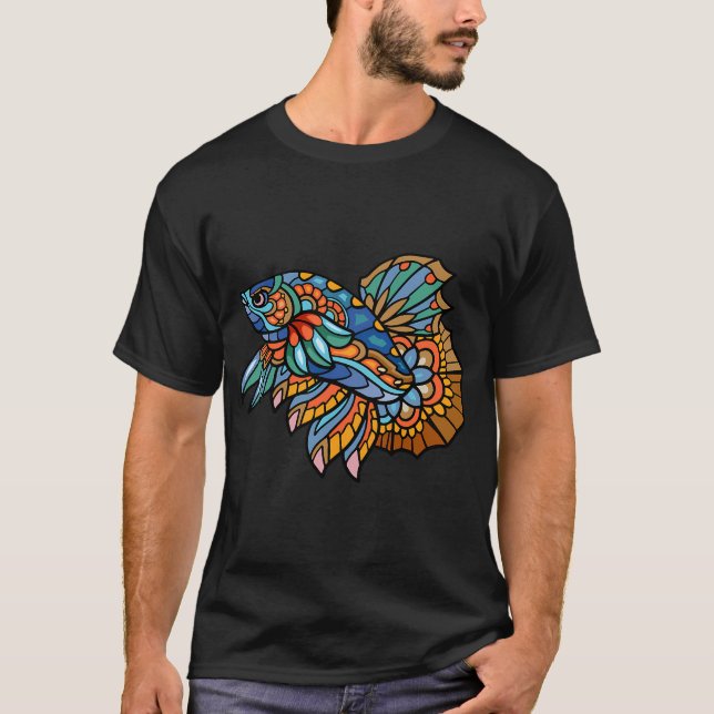 Camiseta para amantes de peces luchadores siameses (Anverso)