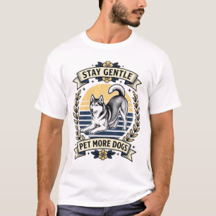 Camiseta para amantes de perros Mantén suave acari