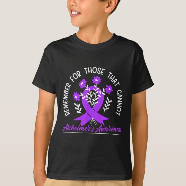 Camiseta Para Aquellos Que No Pueden Florar La Cinta Alzhei (Anverso)