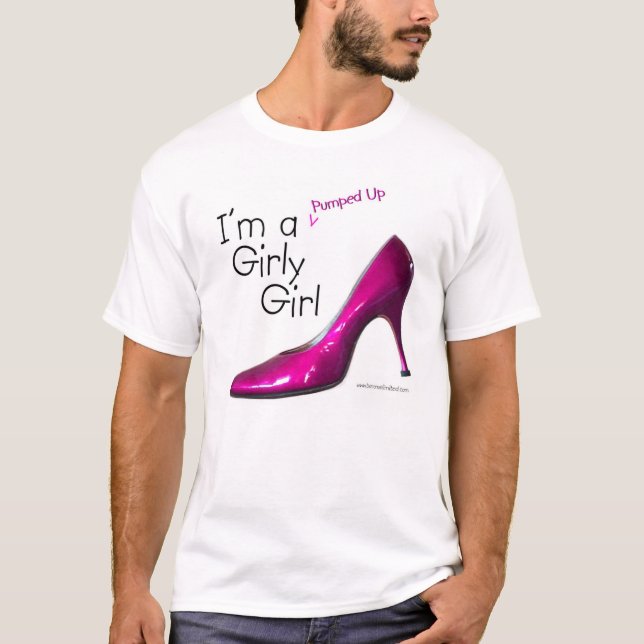 Camiseta Para arriba bombeado chica femenino rosado (Anverso)
