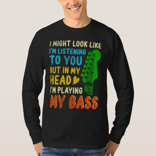 Camiseta Para Bass Guitar Player Battend Bass Player (Anverso)