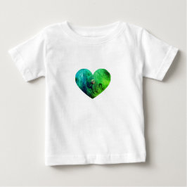 Camiseta para bebé con corazón de baba rosa