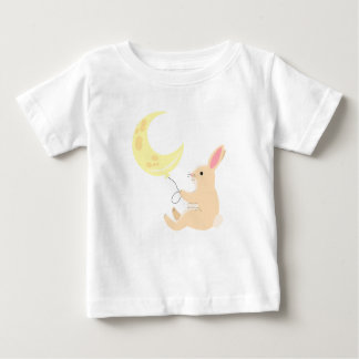 Camiseta para bebé conejo y luna