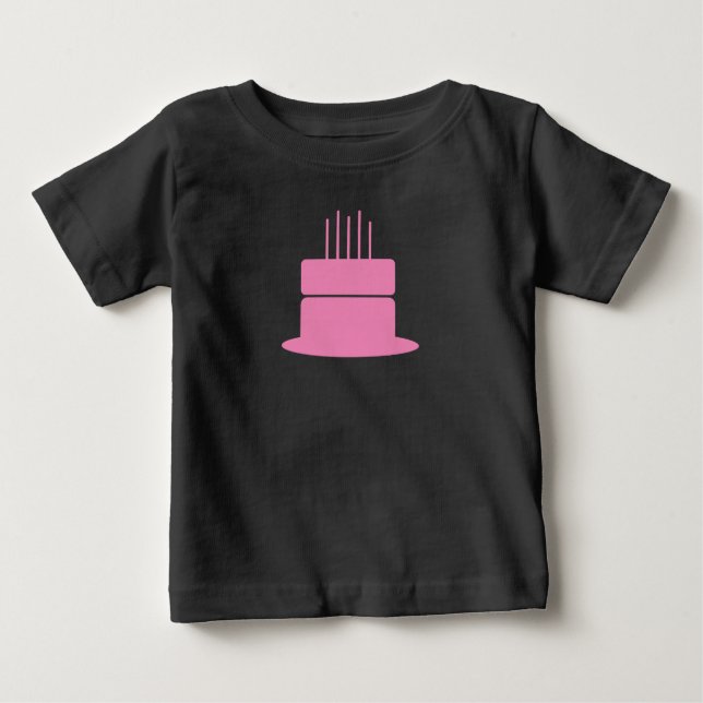 Camiseta para bebé de cualquier color para pastel  (Anverso)