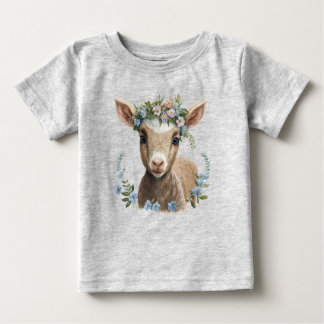 Camiseta para bebé de flor de cabra