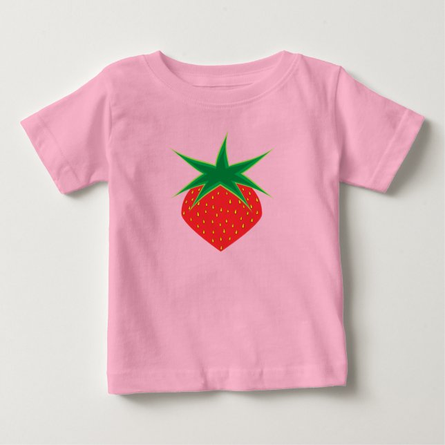 Camiseta para bebé de fresa (Anverso)