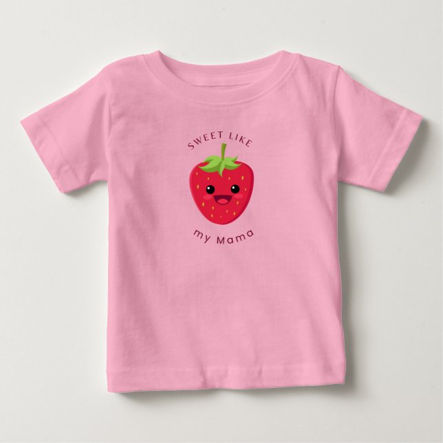 Camiseta para bebé de fresa (Anverso)