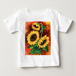 Camiseta para bebé de girasol