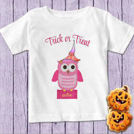 Camiseta para bebé de halloween rosa