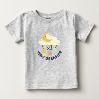 Camiseta para bebé de luna durmiente linda soñador