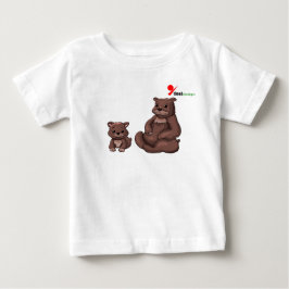 Camiseta para bebé de Mamá Osa y Cachorro