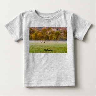 Camiseta para bebé de pareja de alces pastando
