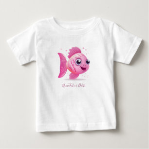 Camiseta para bebé de peces rosados