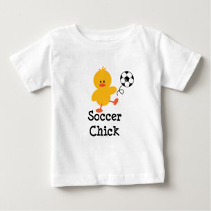 Camiseta para bebé de polluelo de fútbol