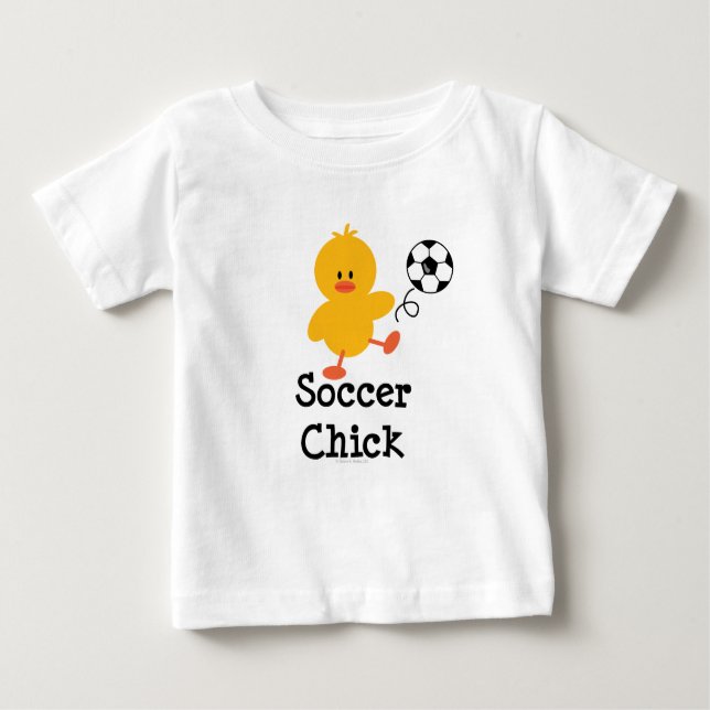 Camiseta para bebé de polluelo de fútbol (Anverso)