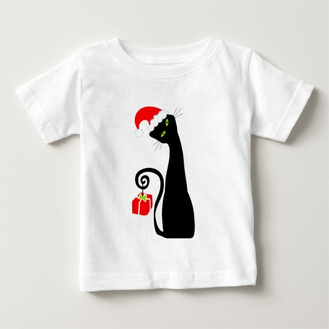 Camiseta para bebé de Santa Cat capi (Anverso)