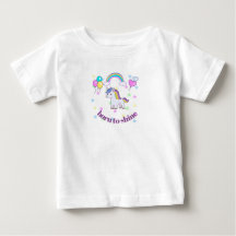 Camiseta para bebé de unicornio Nacida para Brilla