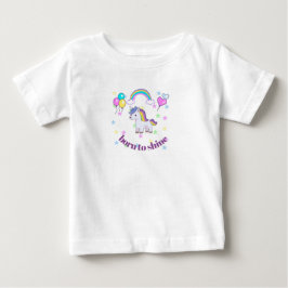 Camiseta para bebé de unicornio Nacida para Brilla