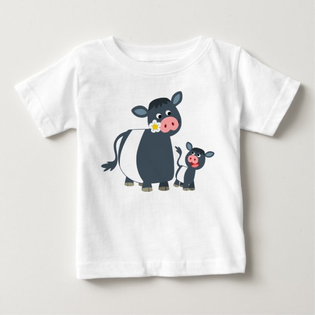Camiseta para bebé galloway y vaca de personalizad (Anverso)