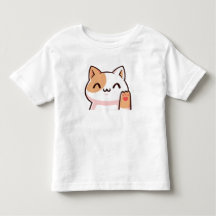 Camiseta para bebé gato de oro rosado