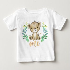 Camiseta para bebé león silvestre de primer cumple
