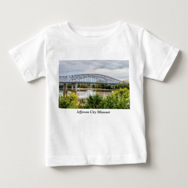 Camiseta para bebé puente de Jeff City (Anverso)