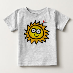 Camiseta para bebé soleado Gráfico de sol con ca