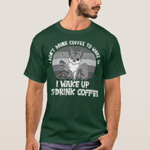 Camiseta Para Beber Café, Amante Animal Gracioso Para Los H
