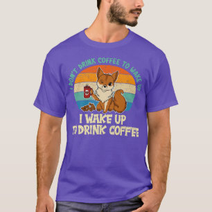 Camiseta Para Beber Café, Amante Animal Gracioso Para Los H
